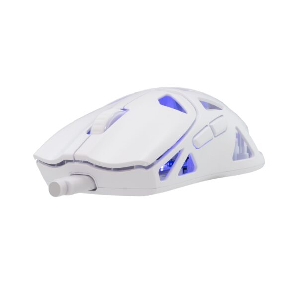 Mouse Ottico Wireless Gaming 24000 Dpi Retroilluminazione DPI LED Bianco, DAGONET-W - immagine 4