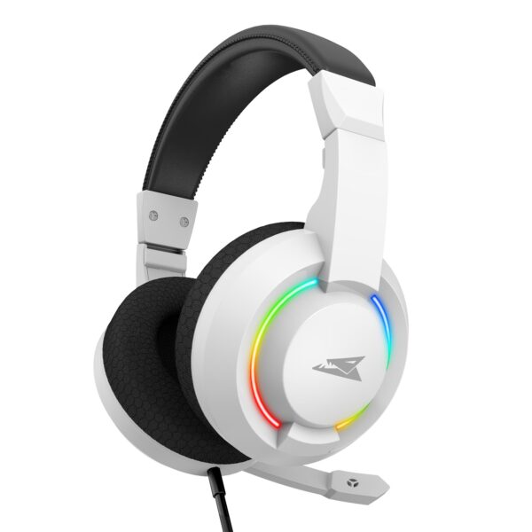 Cuffie Gaming con Microfono e Illuminazione RGB, BGH-021 HYDRA Bianco - immagine 4