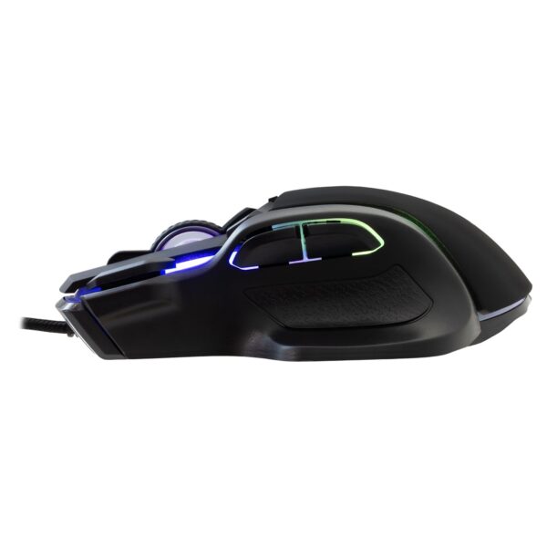Mouse Ottico Gaming LED RGB con Cavo USB 7200 dpi Nero, PIRANHA - immagine 4