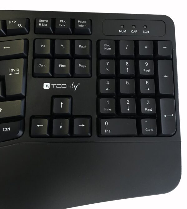 Tastiera Ergonomica Wireless Slim Design Curvo - immagine 4