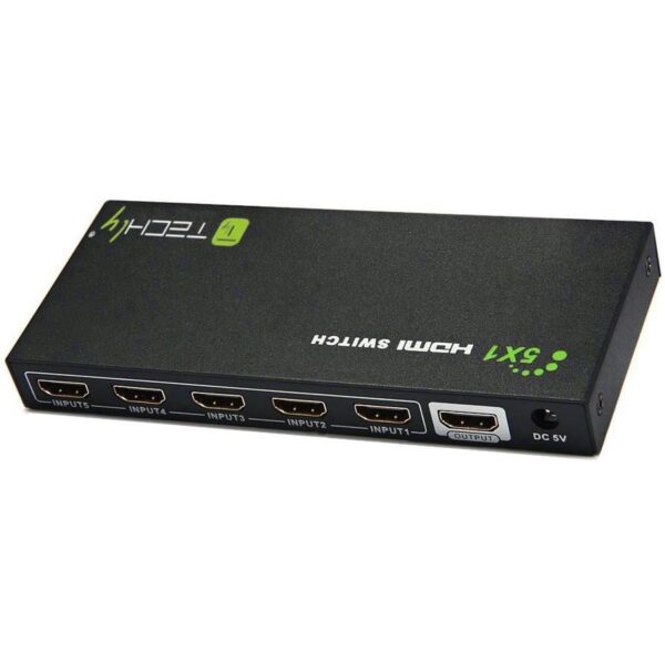 Switch HDMI 5 IN 1 OUT con Telecomando 4K UHD 3D - immagine 4