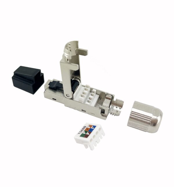 Plug RJ45 Cat.6A Schermato STP Tooless - immagine 4
