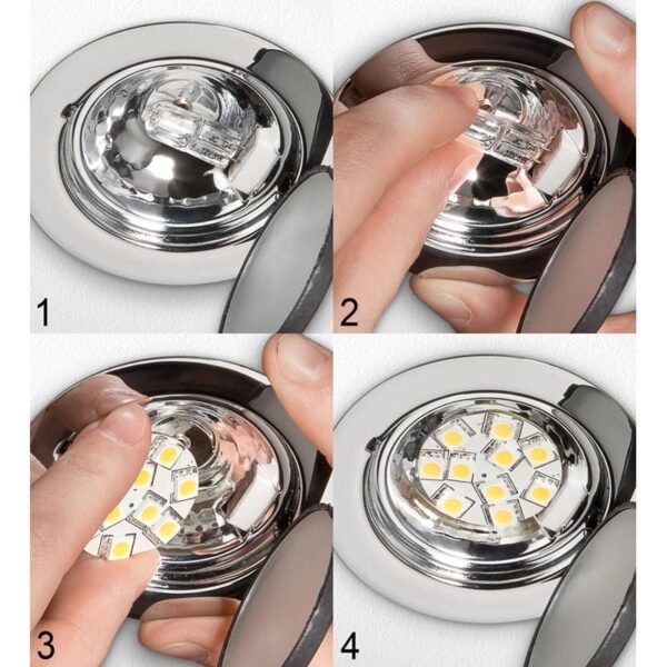 Lampada 12LED SMD G4 5050 2W 230lm Bianco Caldo, Classe E - immagine 4