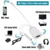 Adattatore MHL a VGA con audio per dispositivi mobili - immagine 4