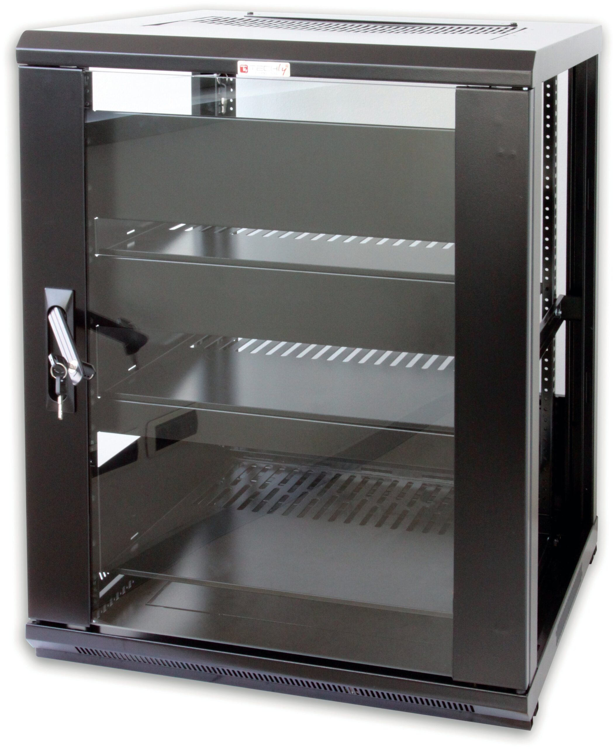 Armadio Rack 19'' 600x600 15U per Audio Video Nero - immagine 4