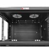 Armadio Rack 19'' a muro 12 unità sezione unica prof. 450mm Nero - immagine 3