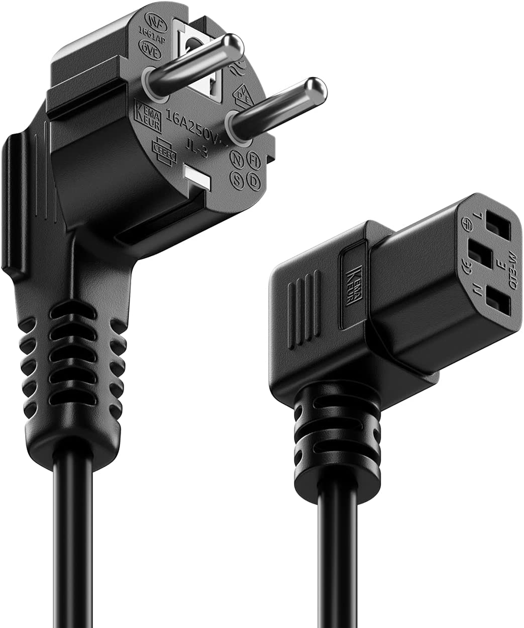 Cavo alimentazione C13 Angolato a Schuko Angolato 5 m - immagine 2