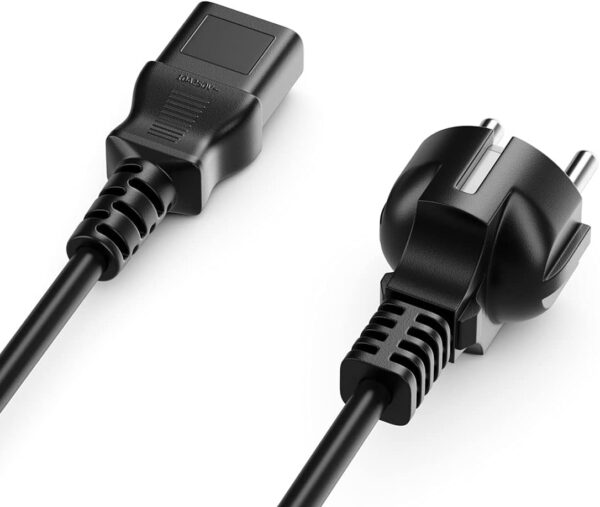 Cavo alimentazione C13 F a Schuko 1m Nero - immagine 4