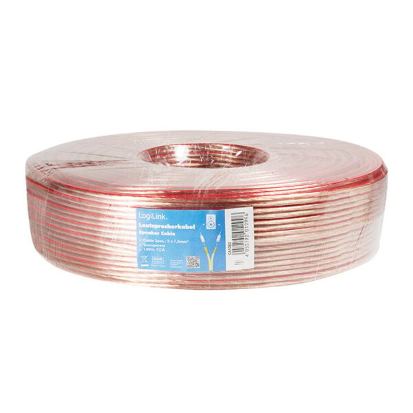 Cavo Audio per diffusori acustici Trasparente  1,5 mm² matassa 100m - immagine 2