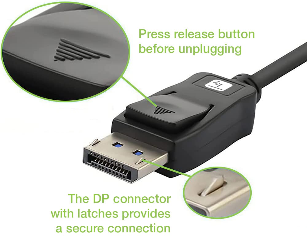 Cavo Audio/Video DisplayPort 2.1 M/M 10K 3 metri Nero - immagine 4