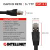 Cavo di rete Patch in rame Cat.8.1 SFTP LSZH 5m Nero - immagine 4