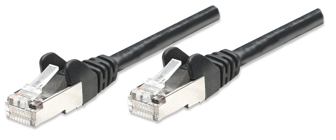 Cavo di rete Patch in Rame Schermato Cat. 5e Nero F/UTP 1 m - immagine 3