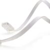Cavo di Rete Patch Piatto in CCA Cat.5E Bianco UTP 3 metri - immagine 3