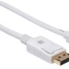 Cavo Mini DisplayPort Maschio a DisplayPort Maschio 4K 60Hz 3 metri Bianco - immagine 3