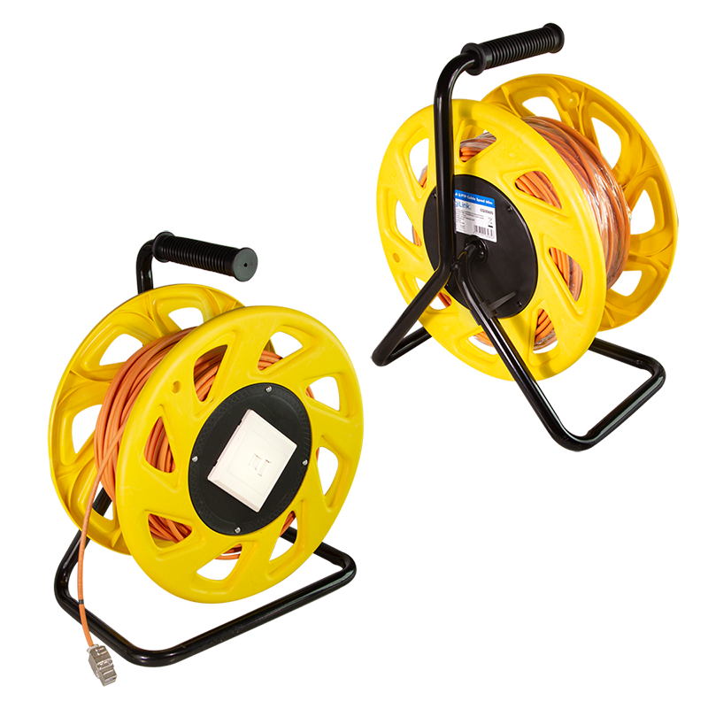 Cavo Patch Cat6A Plug RJ45 S/FTP LSZH con Avvolgicavo 60m Arancione - immagine 5