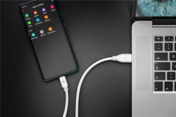 Cavo USB3.0 A Maschio USB-C™ Maschio 1m Bianco - immagine 3