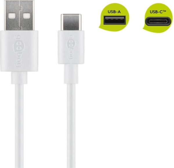 Cavo USB A Maschio 2.0 / USB-C Maschio 3 metri Bianco - immagine 4