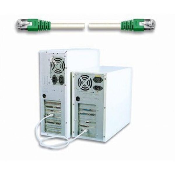 Cavo di rete Patch Cross in Rame Cat. 6 Verde/Grigio SF/UTP 0,5 mt - immagine 3