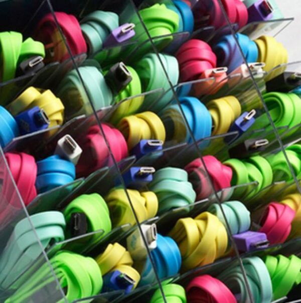 Espositore 48 Cavi Flat USB A / Micro USB B Multicolor - immagine 4
