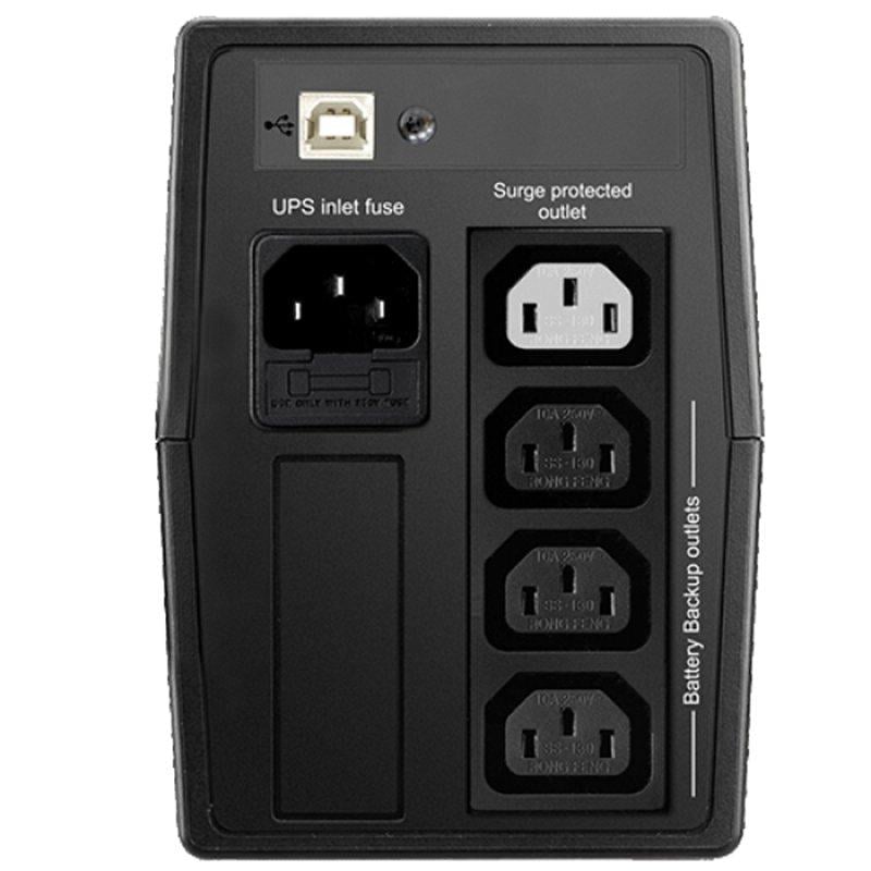 Gruppo di Continuità UPS X2 700VA LCD con 4 Prese IEC Nero - immagine 3