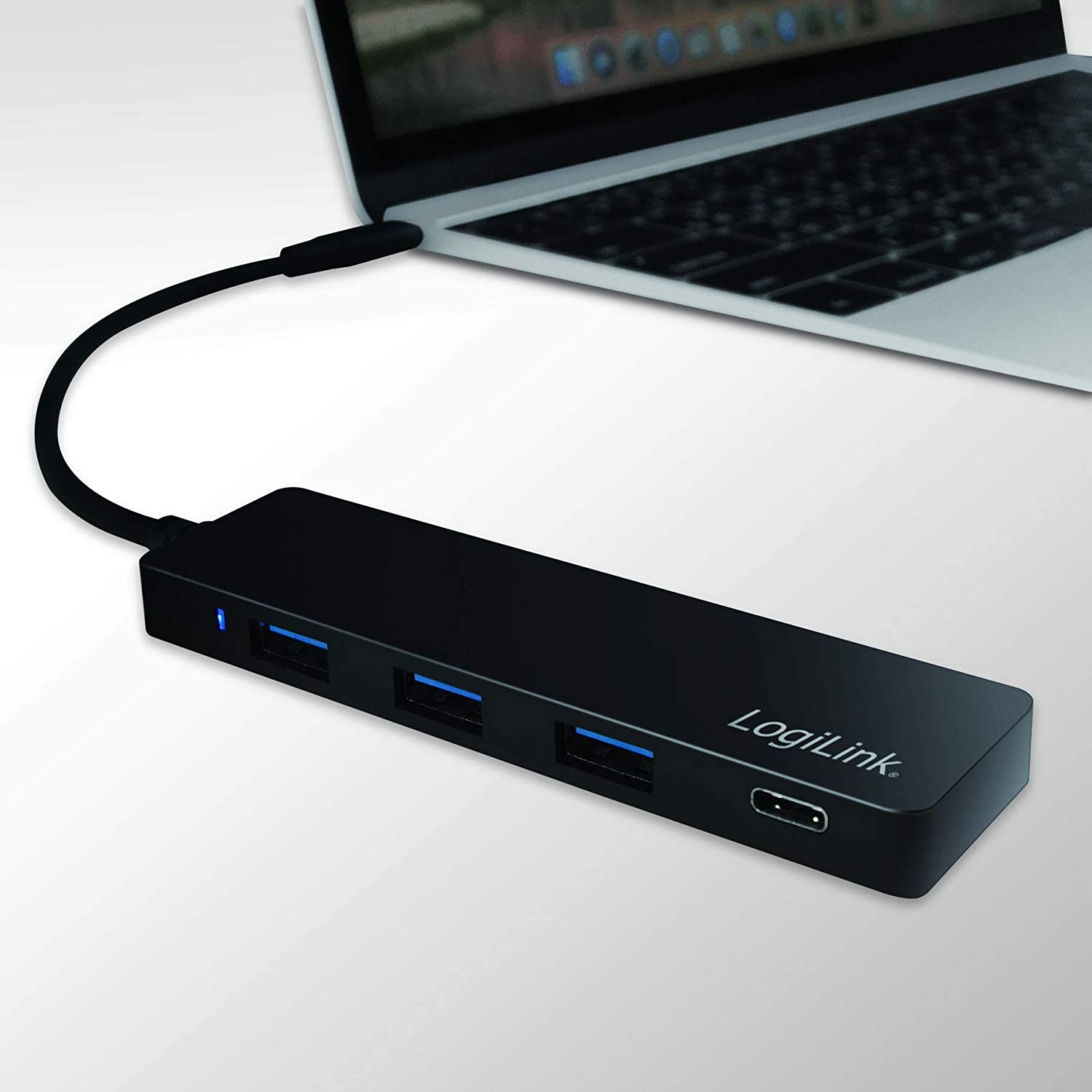 Hub USB-C 3.1 SuperSpeed 3 Porte USB-A 1 porta USB-C Nero - immagine 4