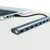 Hub USB 3.0 SuperSpeed 7 porte Alluminio Silver - immagine 4