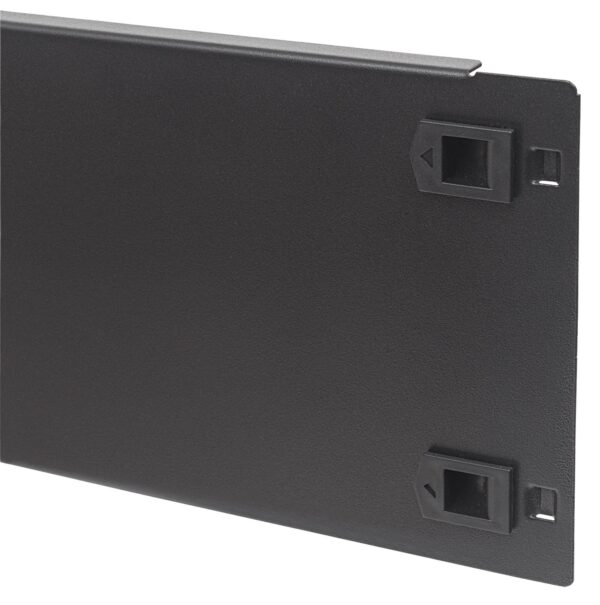 Pannello Cieco Toolless a Clip per Armadi Rack 19'' 3U Nero - immagine 4