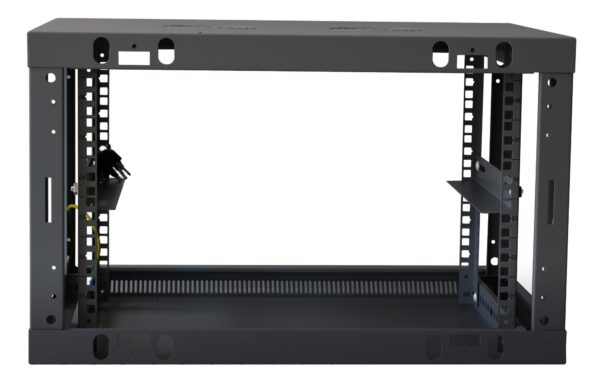 Armadio Rack 19'' a muro 6 unità sezione unica prof. 600mm Nero - immagine 4