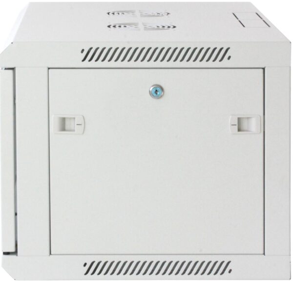 Armadio Rack 19'' a muro 6 unità sezione unica prof. 450mm Grigio - immagine 4