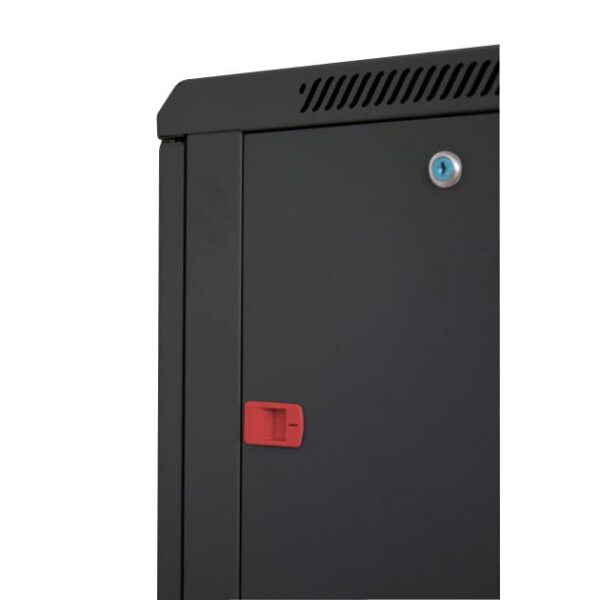 Armadio Rack 19'' a muro 12 unità sezione unica prof. 450mm Nero - immagine 4