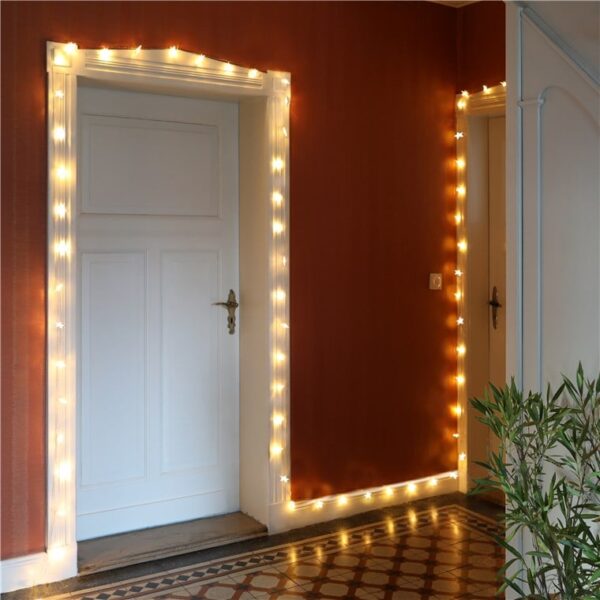 80 Luci LED a Stella IP44 Bianco Caldo a Batteria con Timer - immagine 4