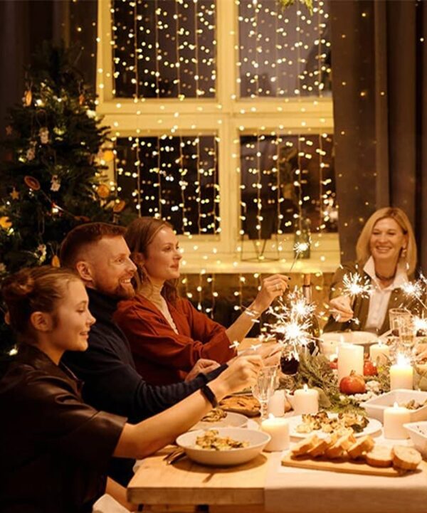 Tenda Natalizia Luminosa 300 LED Alimentazione USB e Telecomando - immagine 4