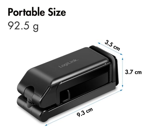 Supporto Porta Smartphone 4,76,9'' con Rotazione 360° Nero - immagine 3