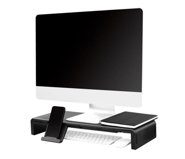 Supporto Monitor Smartphone Tablet Regolabile 420 - 520 mm Nero - immagine 4