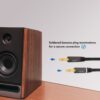 Cavo per Altoparlanti 2x2 Spinotti a Banana Nylon Nero 3 metri - immagine 4
