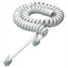 Cavo telefonico spiralato 4 mt RJ10 4P4C Bianco - immagine 4