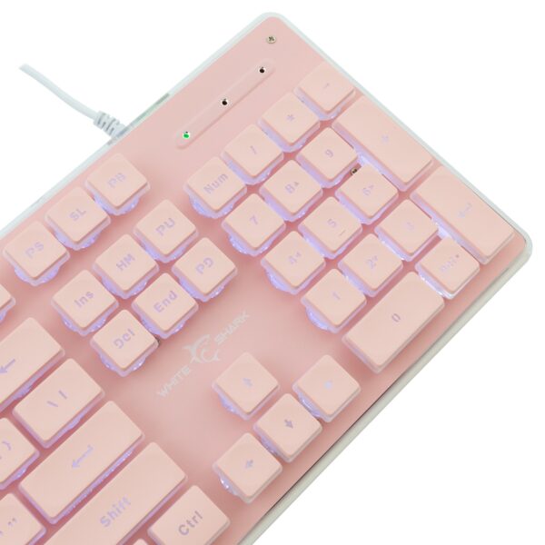 Tastiera Gaming USB 104 Tasti con Retroilluminazione LED Rosa - immagine 4
