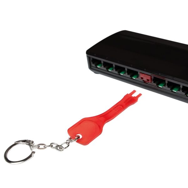 Blocca porte RJ45 rosso 10 serrature e 1 chiave - immagine 4