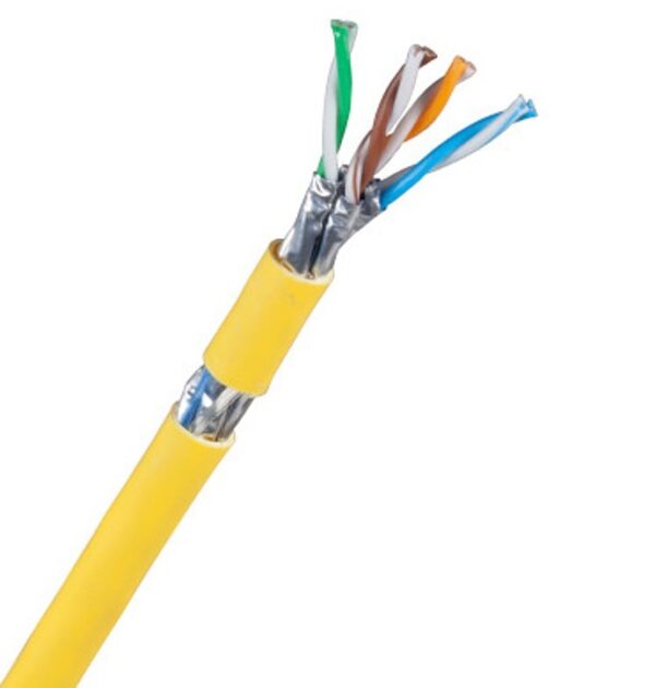 Matassa S/FTP Cavo Cat.7A 100m Rigido PIMF Giallo - immagine 4