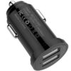 Mini Caricatore da Auto 2 Porte USB-A 17W/3.4A Nero - immagine 3