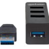 Hub USB 3.0/2.0 Combo 4 porte Nero - immagine 4