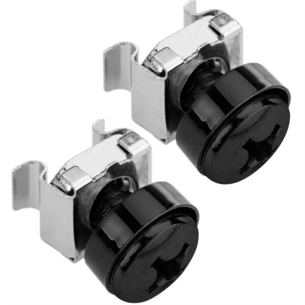 Kit Set 4 Viti 4 Dadi e 4 Rondelle per Montaggio Rack Nero - immagine 4