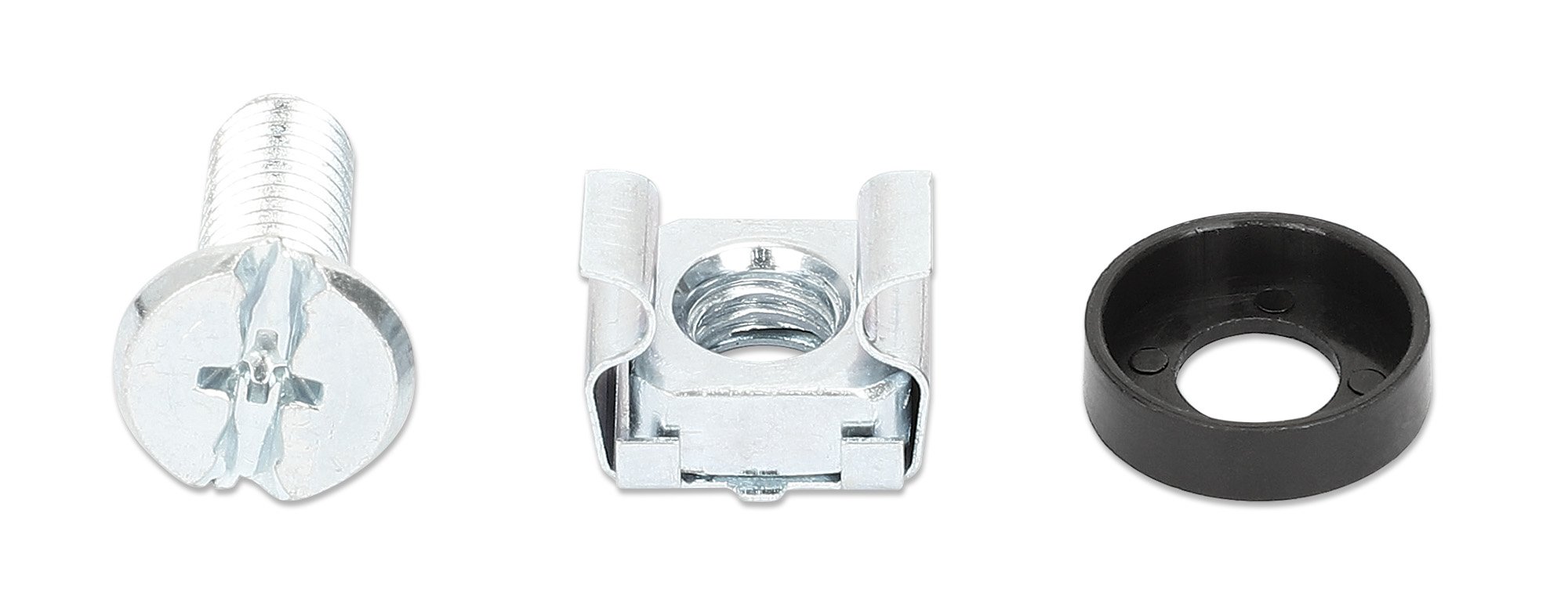 Kit Set 50 Viti 50 Dadi e 50 Rondelle per Montaggio Rack Silver - immagine 4