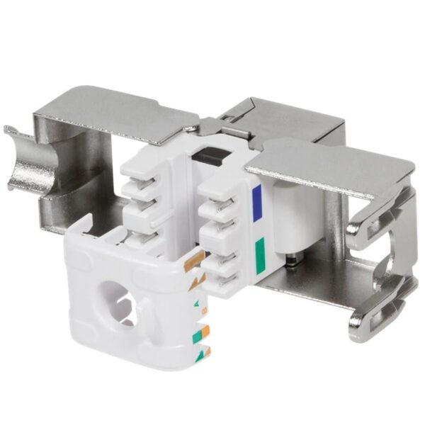 Frutto Keystone RJ45 Cat6A 10Gigabit STP 180° Toolless - immagine 4