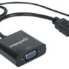 Cavo Convertitore da HDMI a VGA con Audio e MicroUsb 30cm Nero - immagine 4