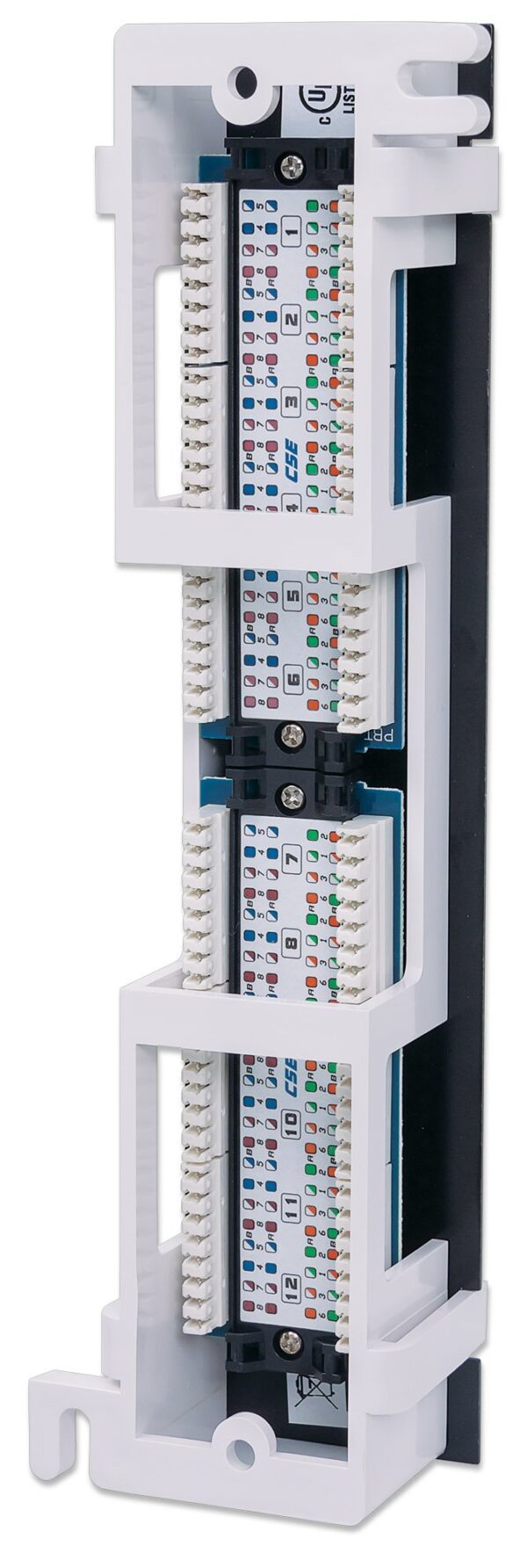Pannello Patch 12 Porte UTP Cat5e Installazione a Muro - immagine 4