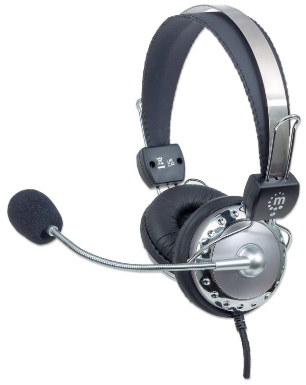 Cuffia Stereo con Microfono con Asta Flessibile - immagine 4