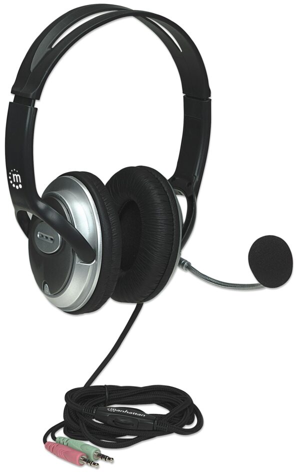 Cuffia Stereo Classica con Microfono 2x3.5mm - immagine 4