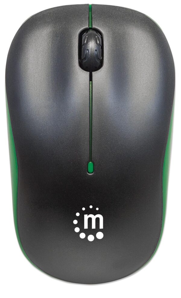 Mouse Ottico Wireless con Micro Ricevitore USB 1000dpi Nero/Verde - immagine 4