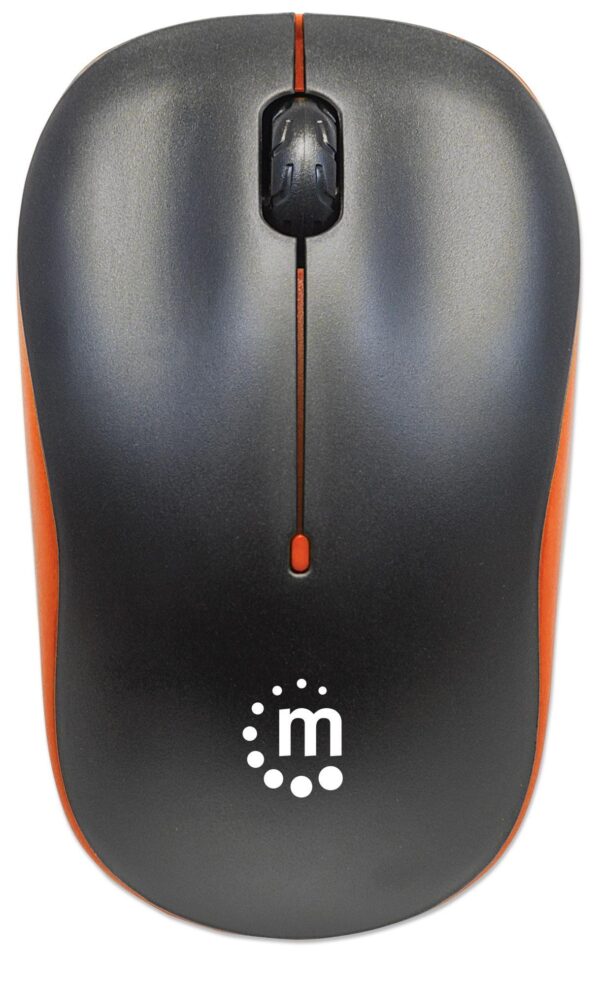 Mouse Ottico Wireless con Micro Ricevitore USB 1000dpi Nero/Arancione - immagine 4